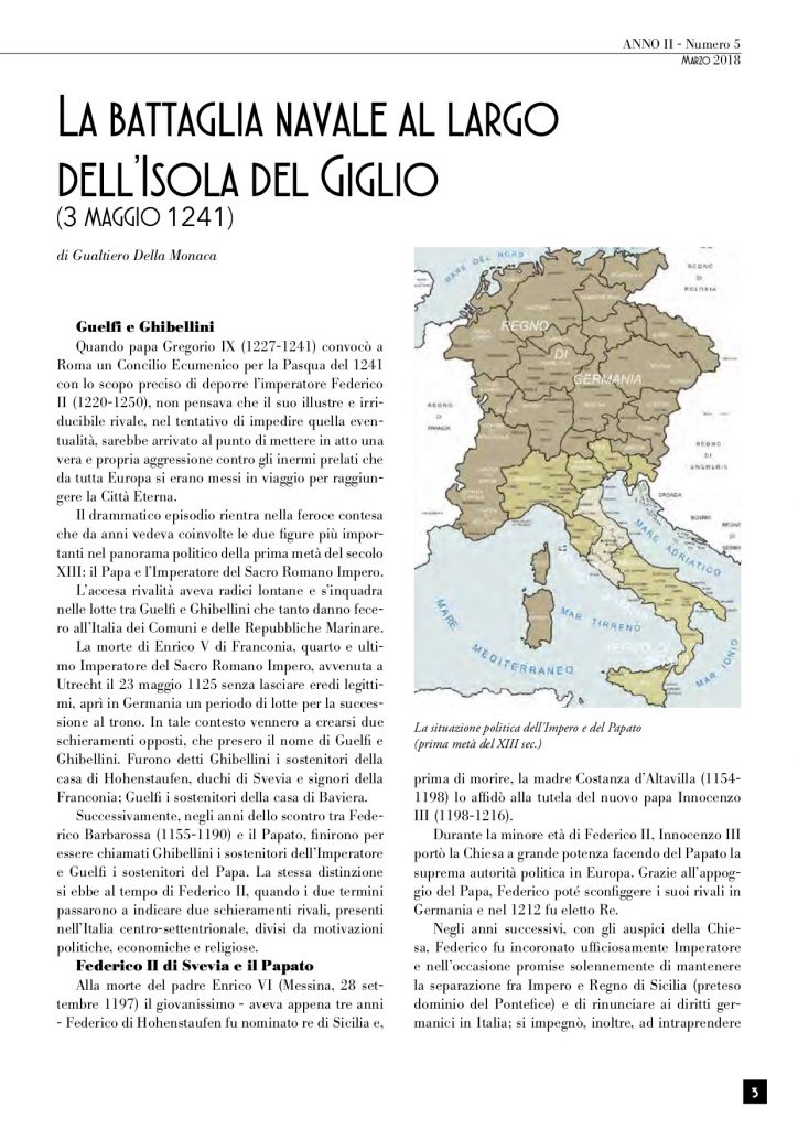 battaglia navale papa imperatore isola del giglio giglionews argentariana