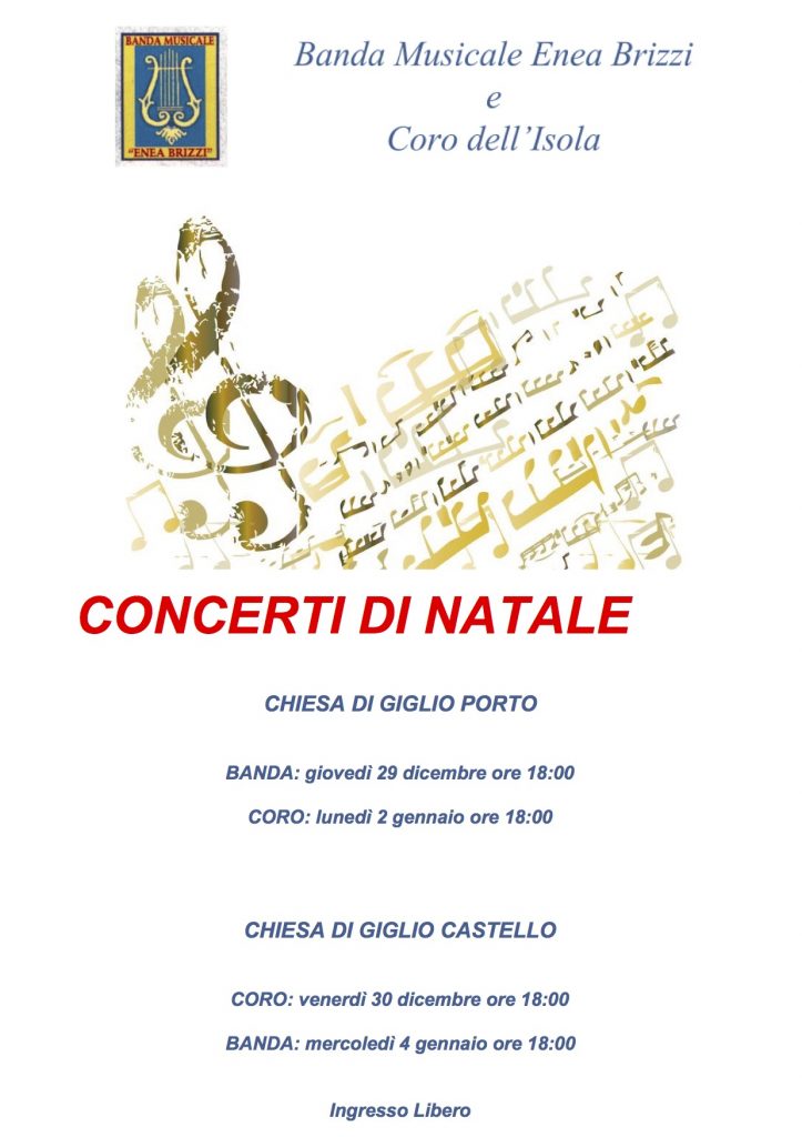 concerti natale banda coro isola del giglio giglionews