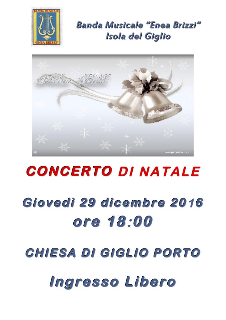 concerto di natale banda enea brizzi isola del giglio porto giglionews