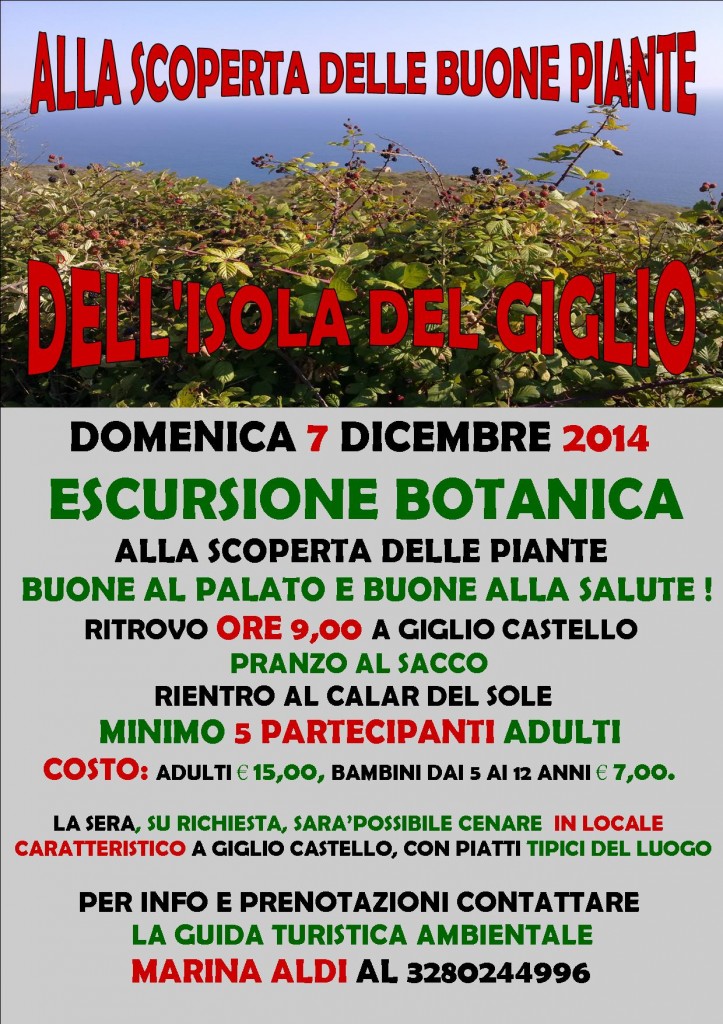 escursione botanica isola del giglio giglionews