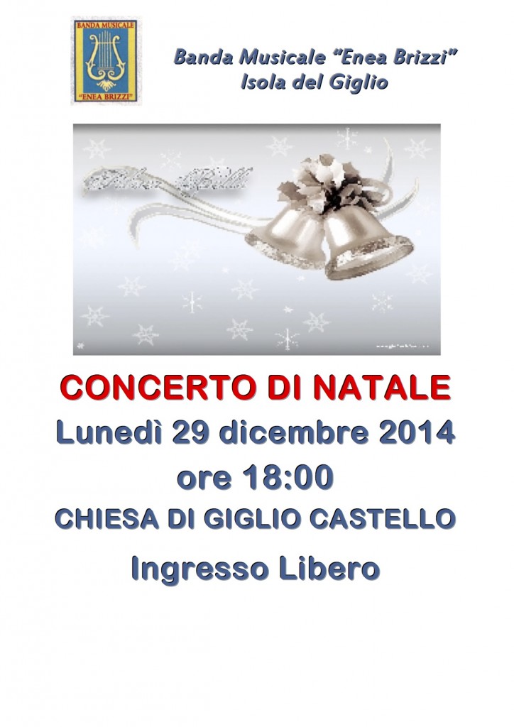 concerto natale banda enea brizzi isola del giglio giglionews