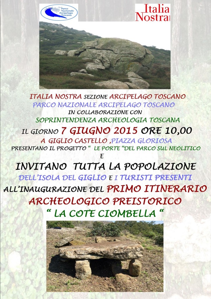 cote ciombella itinerario archeologico preistorico isola del giglio giglionews