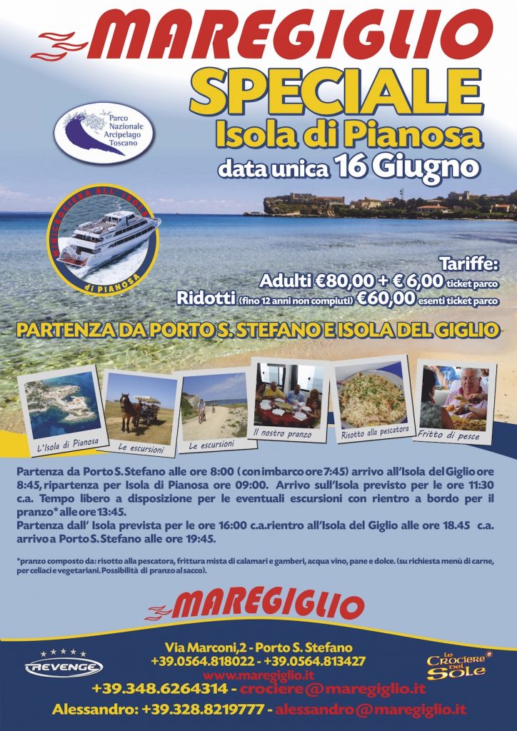 locandina gita pianosa maregiglio isola del giglio giglionews