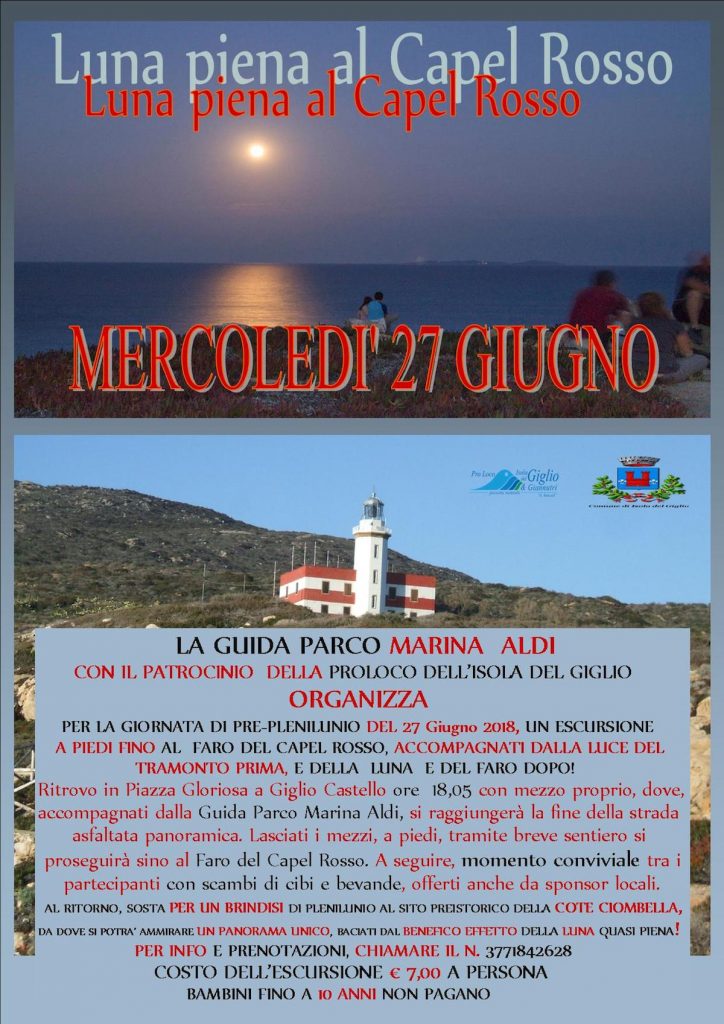 luna piena capel rosso isola del giglio giglionews