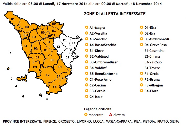 allerta meteo criticità moderata isola del giglio giglionews