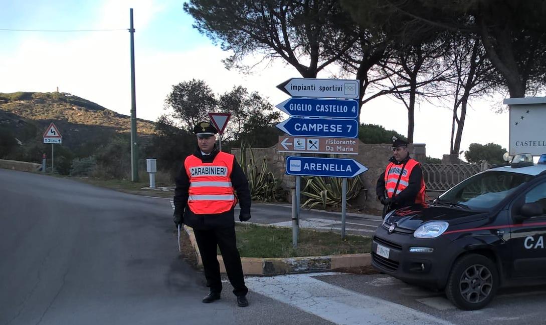 furto energia elettrica foglio di via domiciliari carabinieri fermo droga arresto arresti isola del giglio giglionews