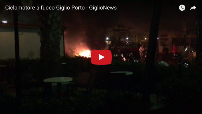 ciclomotore fuoco incendio isola del giglio porto giglionews