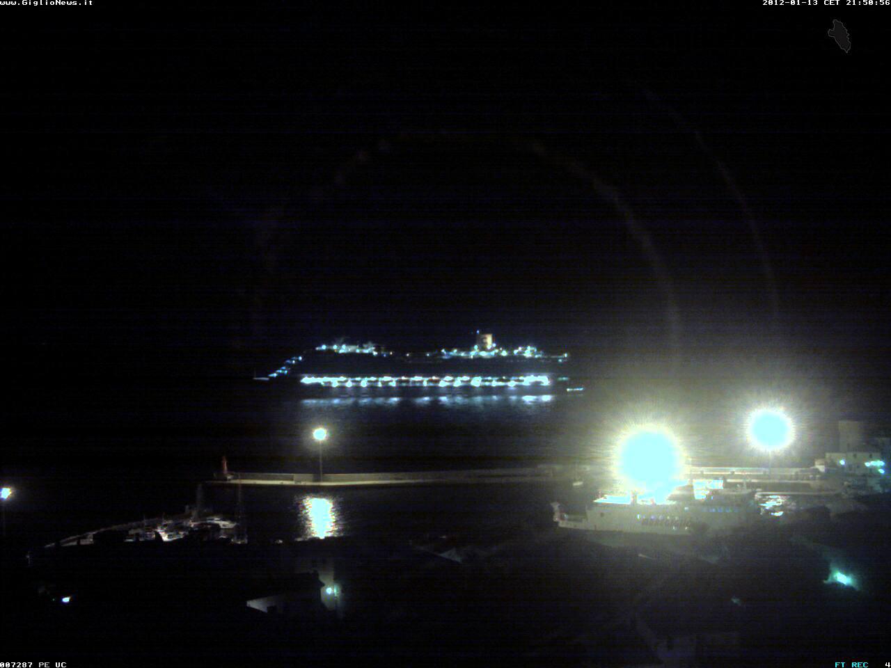 costa concordia webcam notte isola del giglio giglionews