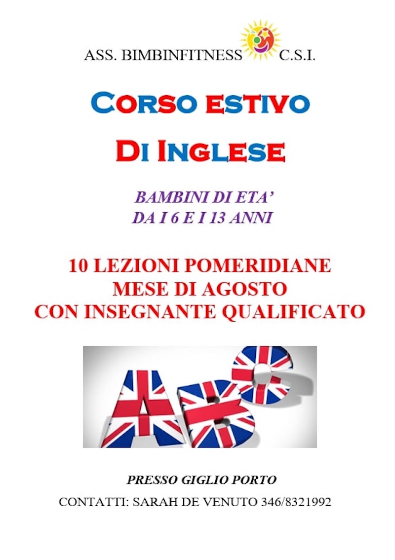 corso inglese isola del giglio giglionews