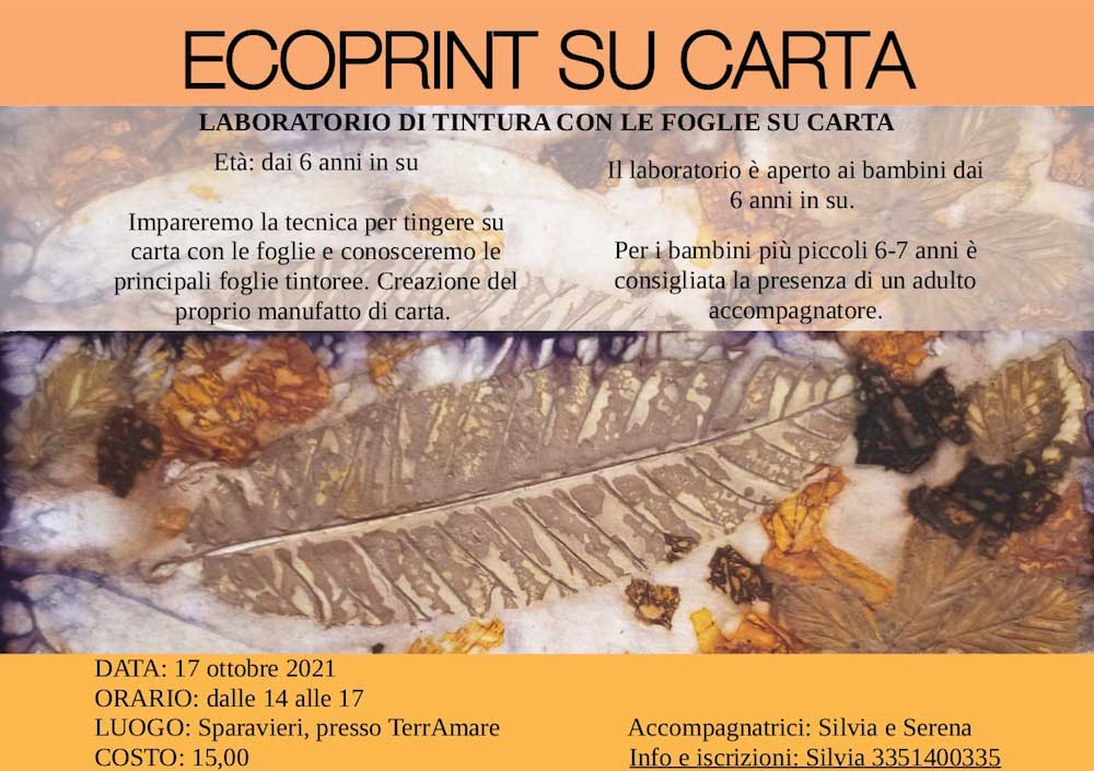 ecoprint su carta isola del giglio giglionews