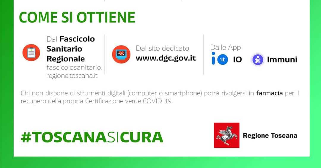 certificazione verde green pass regione toscana isola del giglio giglionews