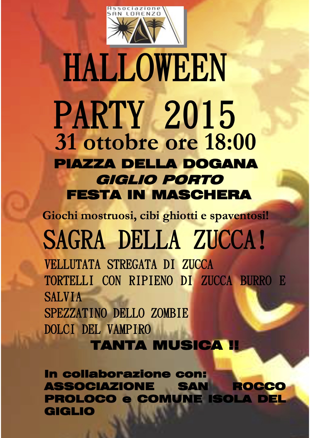 halloween party sagra zucca isola del giglio giglionews