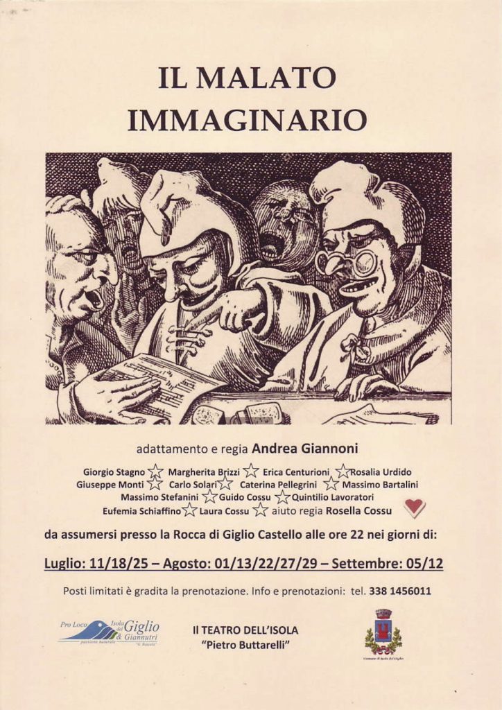 teatro malato immaginario moliere isola del giglio giglionews