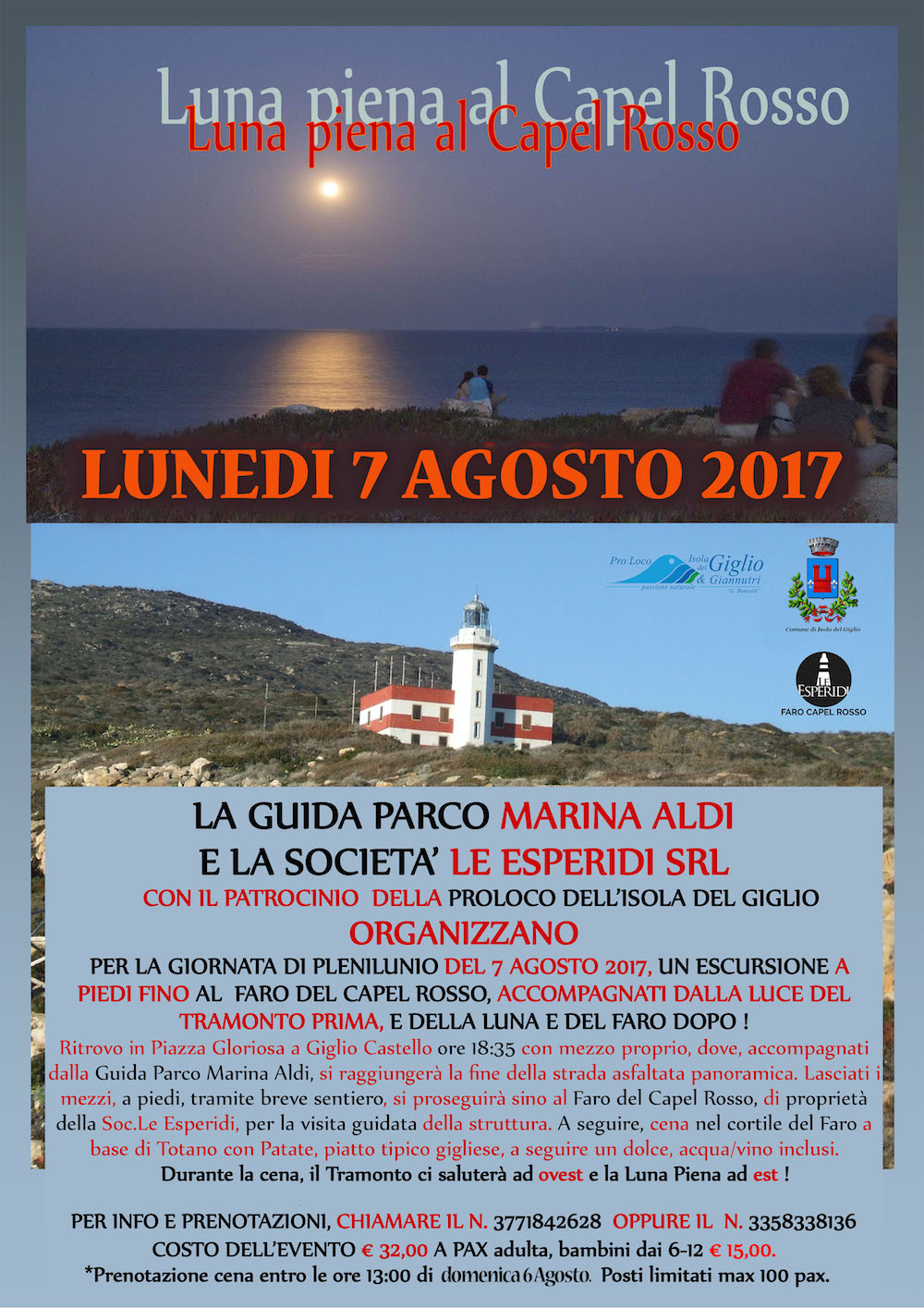 luna piena capel rosso isola del giglio giglionews