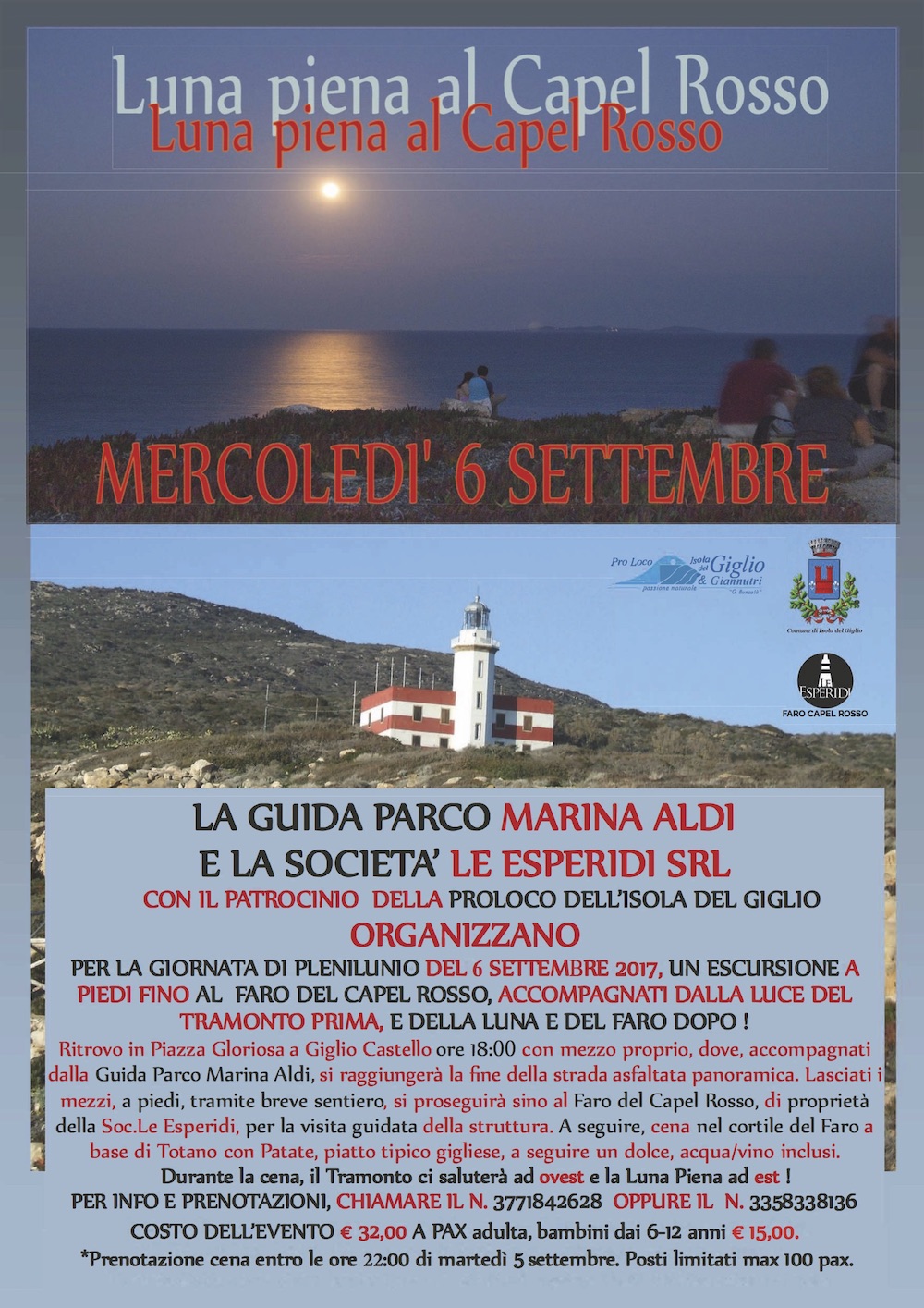 luna piena capel rosso isola del giglio giglionews