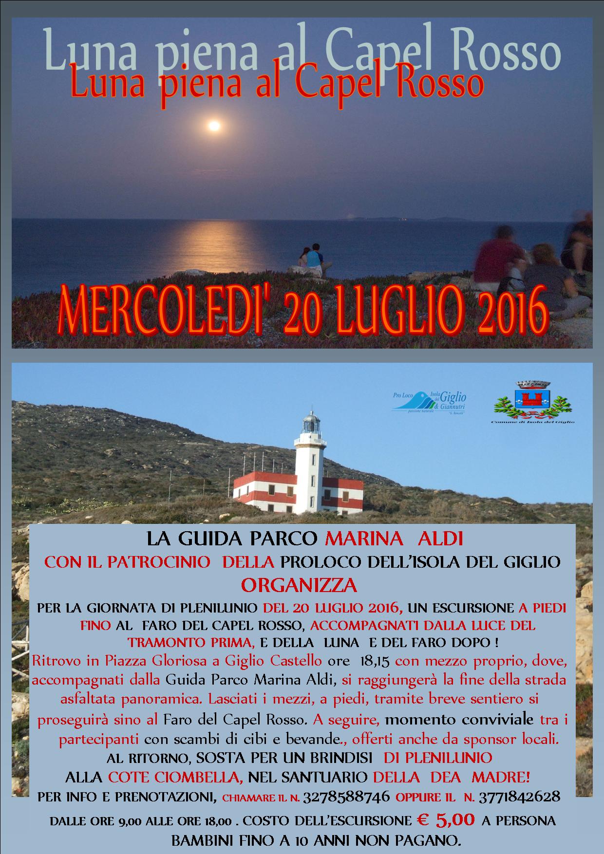 luna piena capel rosso isola del giglio giglionews