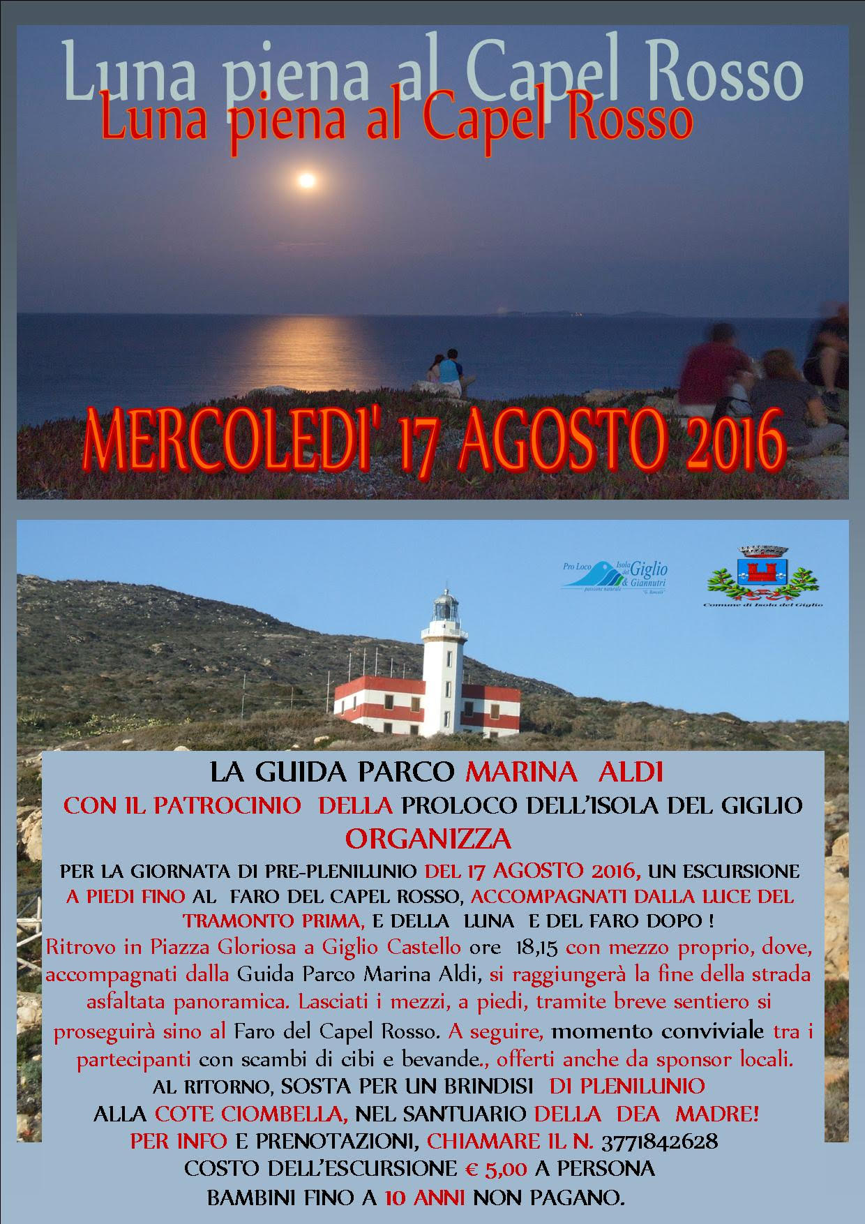 luna piena capel rosso isola del giglio giglionews