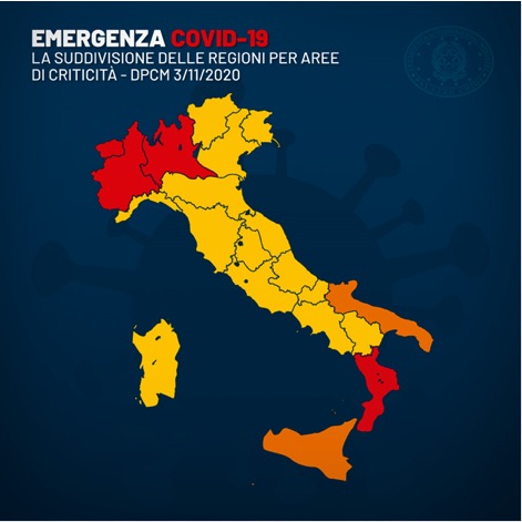 dpcm mappa regioni coronavirus covid-19 isola del giglio giglionews