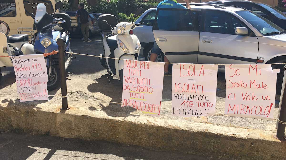 protesta sanita isola del giglio giglionews