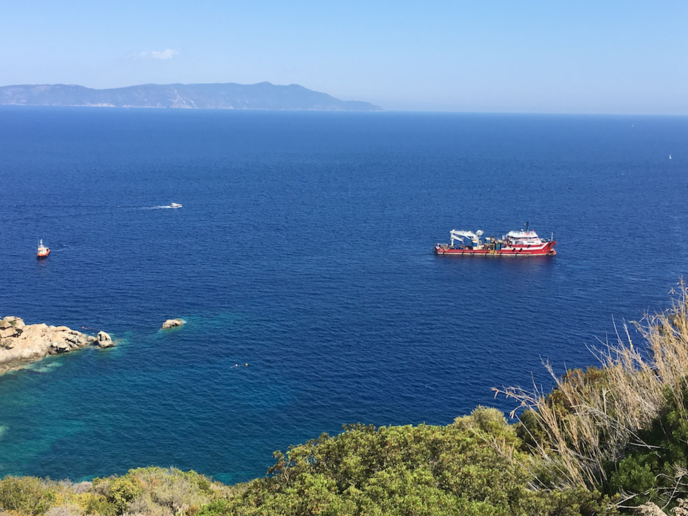 pulizia fondali gabbianara costa concordia isola del giglio giglionews