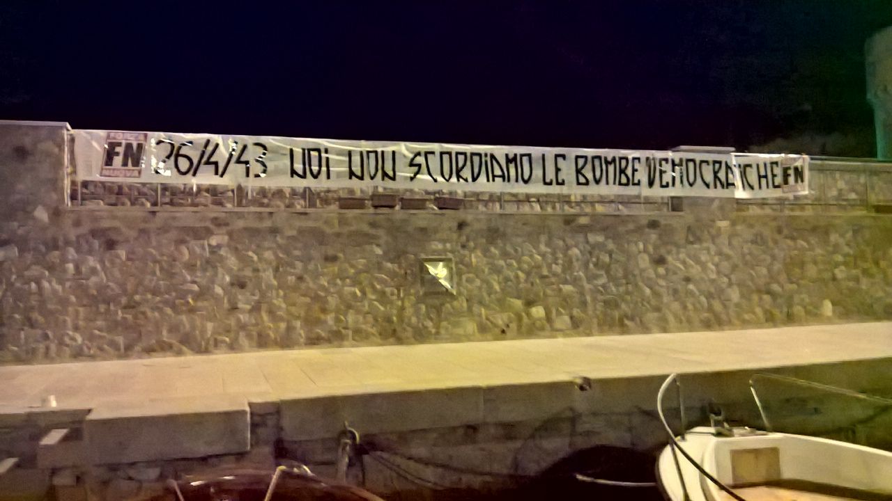 forza nuova bombardamento grosseto striscione isola del giglio giglionews