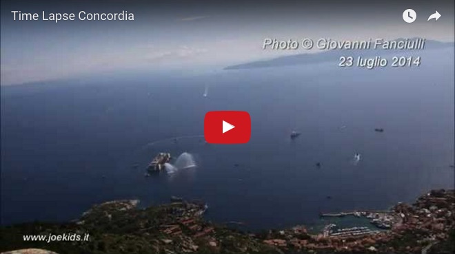 partenza concordia timelapse isola del giglio giglionews